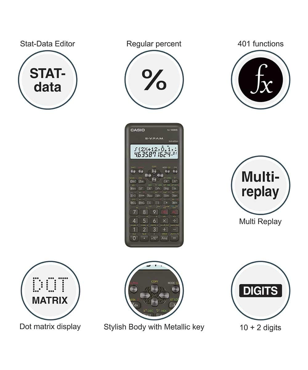 CASIO - Scientific Calculator - 2 LINE DISPLAY | 300 Functions.