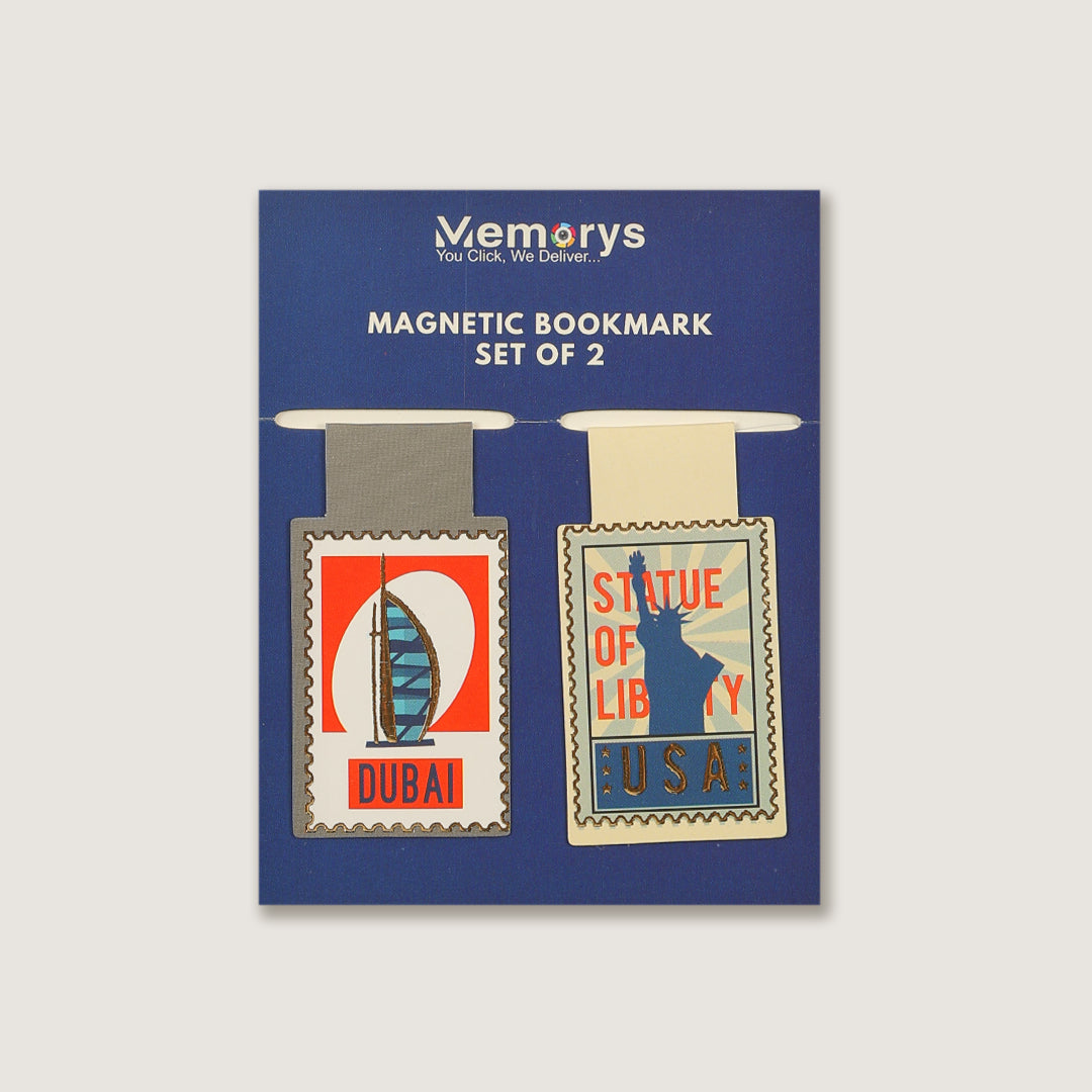 Magnetic Bookmarks (Set of 2) - Dubai & Statue of Liberty