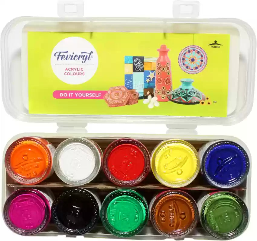 PIDILITE, Acrylic Colour - FEVICRYL | Set of 10.
