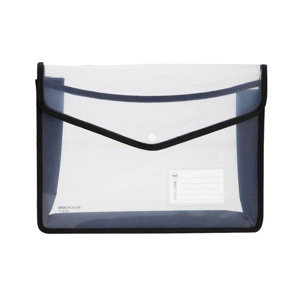 Worldone Flexi Document Bag Button Folder