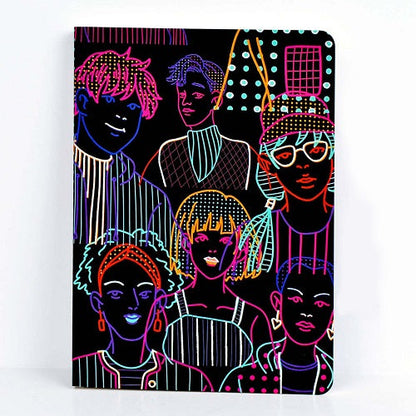 Jazzy Faces Softbound Notebook