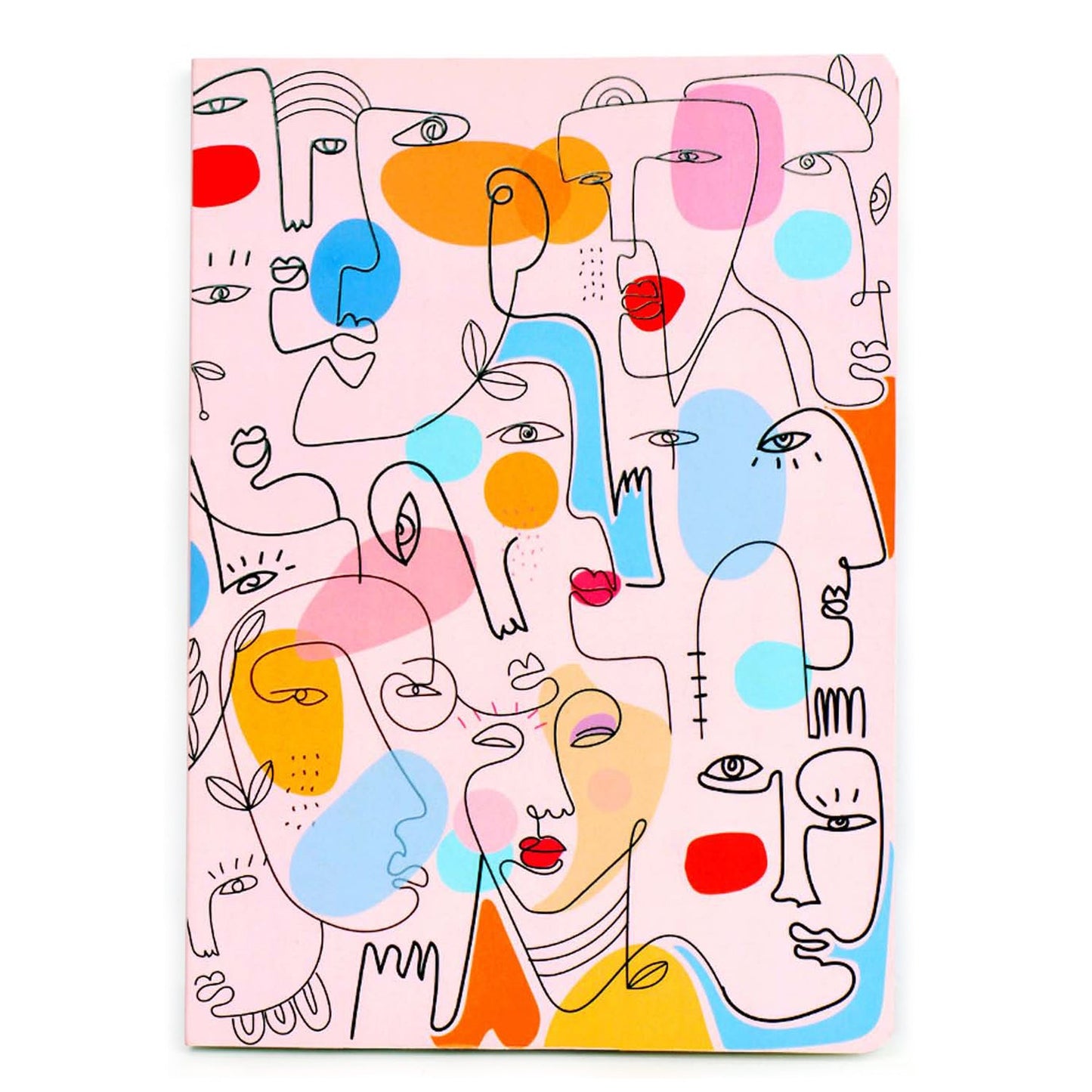Abstract Faces Softcover Notebook