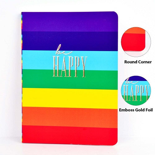 Rainbow stripes Softbound Notebook