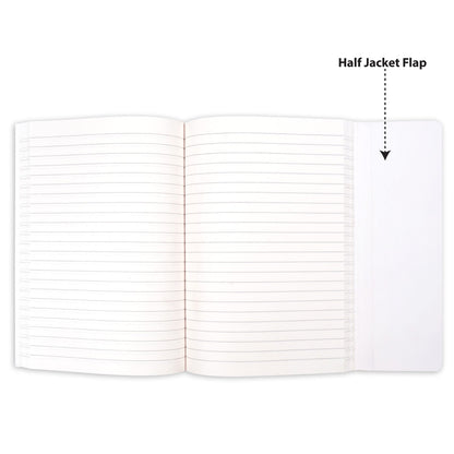 Metallic Floral Pink A5 Soft Bound With Half Jacket Notebook