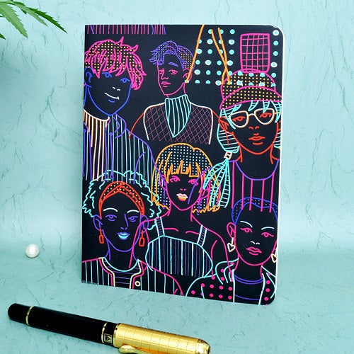 Jazzy Faces Softbound Notebook