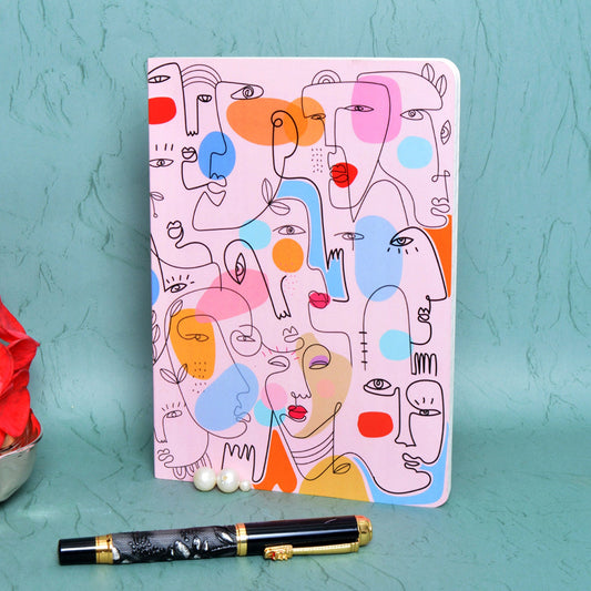 Abstract Faces Softcover Notebook