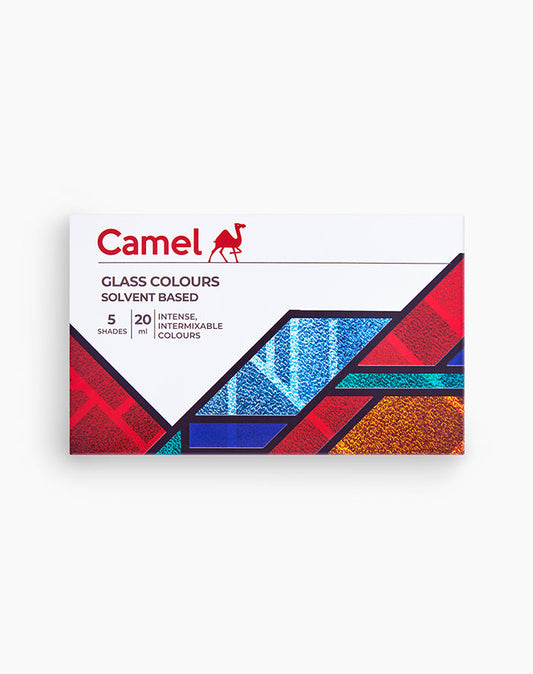 CAMEL, Glass Colours - SOLVENT BASED | Set of 5 | 20 ml.