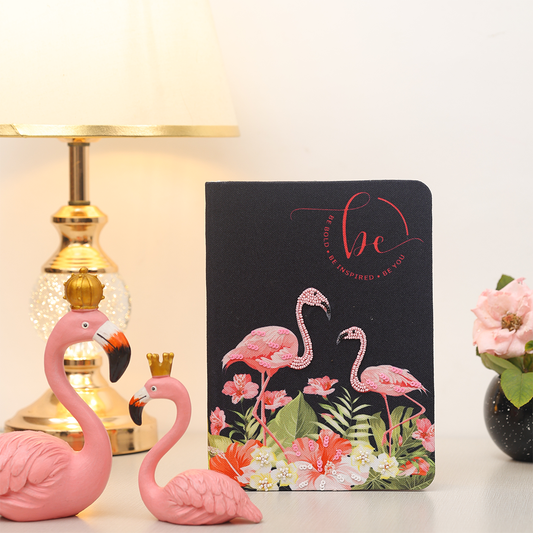 A5 Threaded Thoughts Series - Flamingo Garden
