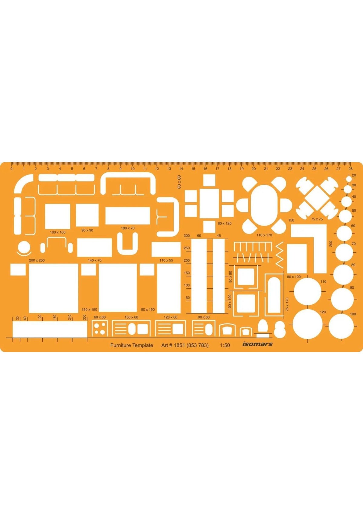 Isomars Architect Furniture Template 1:50, Art #1851
