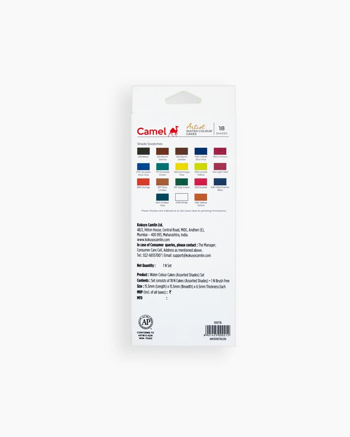 CAMEL, Water Colour Cakes - ARTIST | Set of 18.