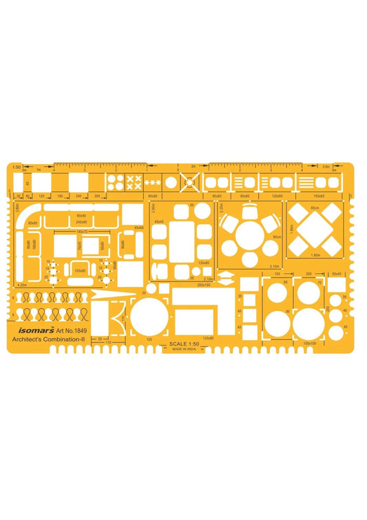 Isomars Architect's Combination-II Template 1:50, Art #1849
