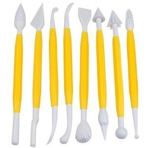 8 with 16 Different Shapes Exclusive Modeling Set for Fondant Gum Paste Sugar Craft and Cake Decoration Clay Modelling Tools Set 8 Pieces Fondant Cake Decorating Kit