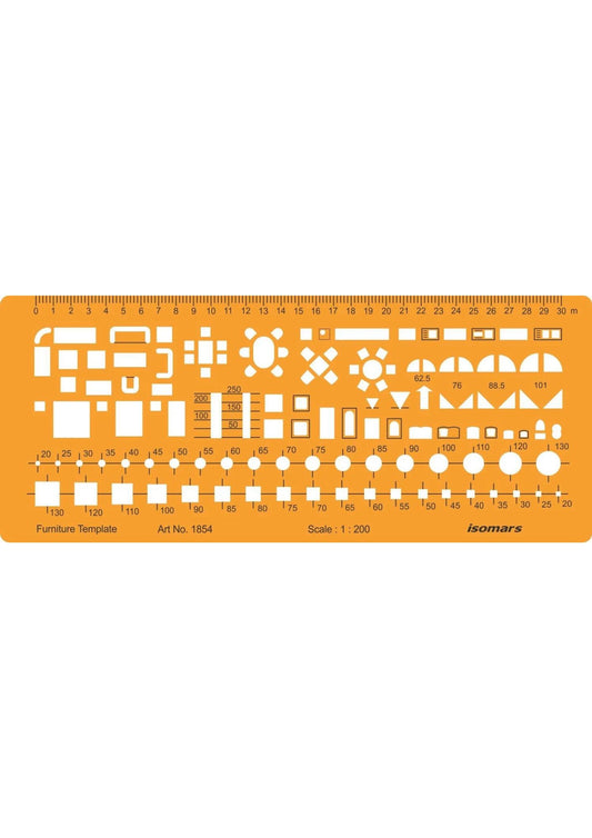 Isomars Architect Furniture Template 1:200, Art #1854