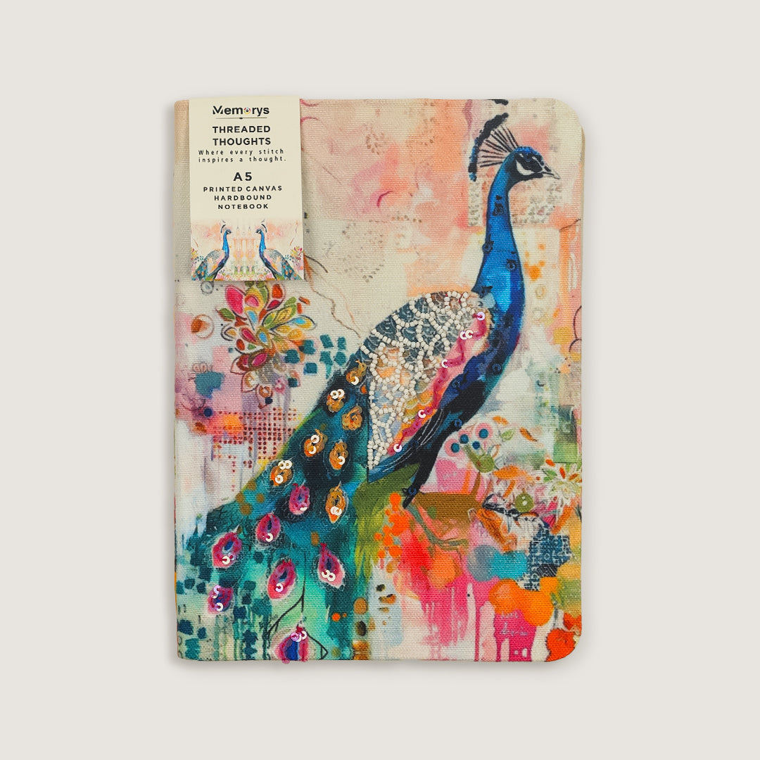 A5 Threaded Thoughts Series - Peacock Bloom