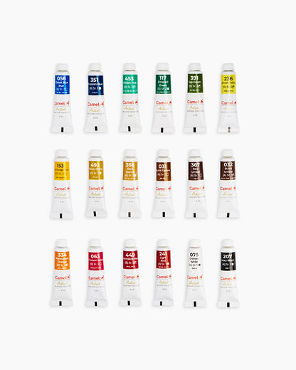 CAMEL, Water Colour Tubes | Set of 18 | 9 ml.