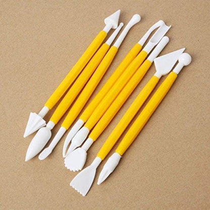 8 with 16 Different Shapes Exclusive Modeling Set for Fondant Gum Paste Sugar Craft and Cake Decoration Clay Modelling Tools Set 8 Pieces Fondant Cake Decorating Kit