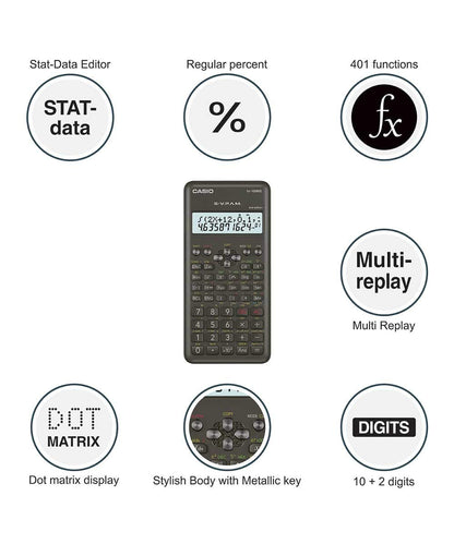 CASIO - Scientific Calculator - 2 LINE DISPLAY | 300 Functions.
