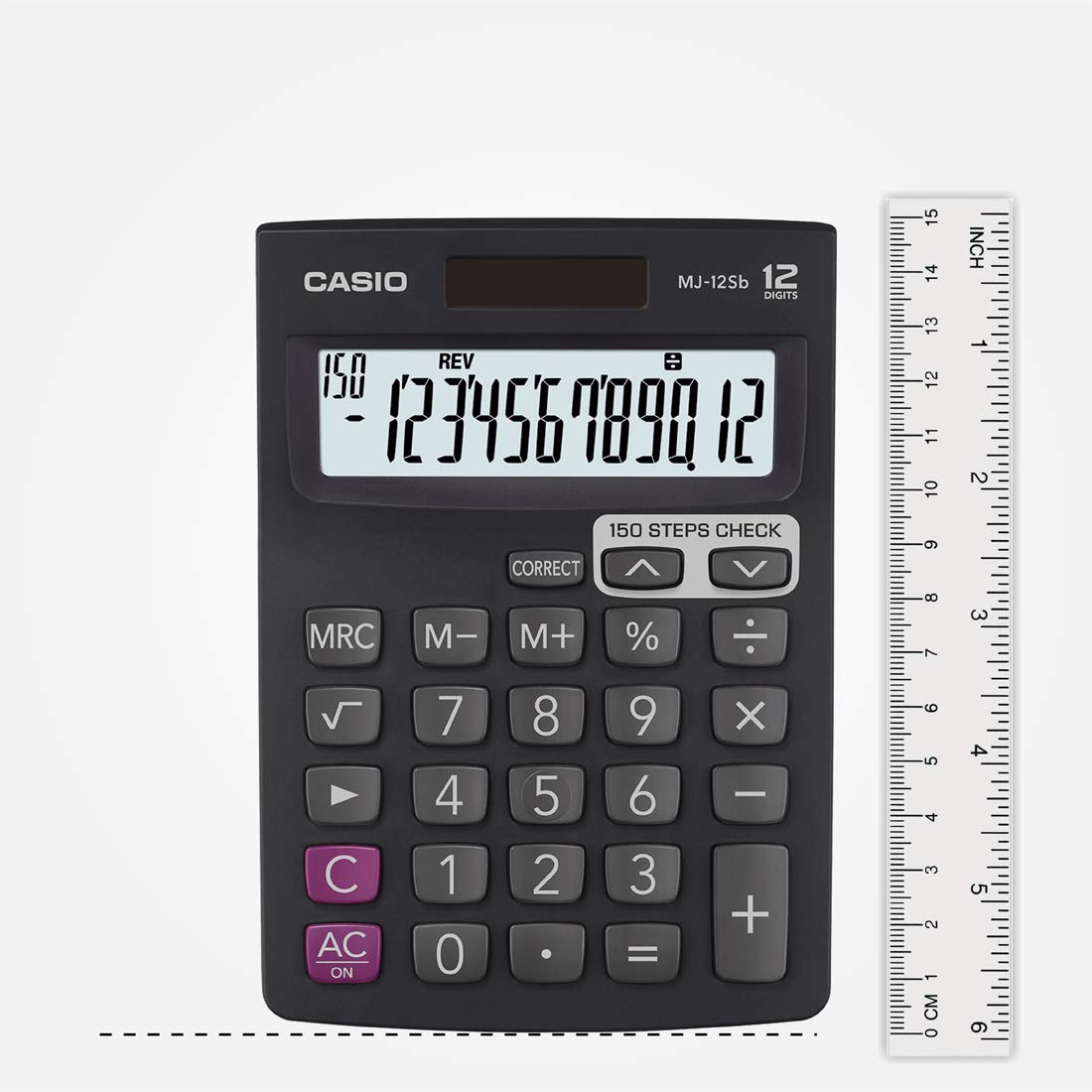 CASIO, Calculator MJ12SB - CHECK & CORRECT | 12 Digits | 150 Steps Check.