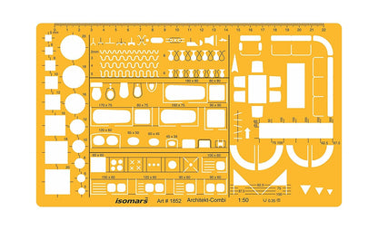 Isomars Architekt- Combi Template 1:50 Scale, Art #1852