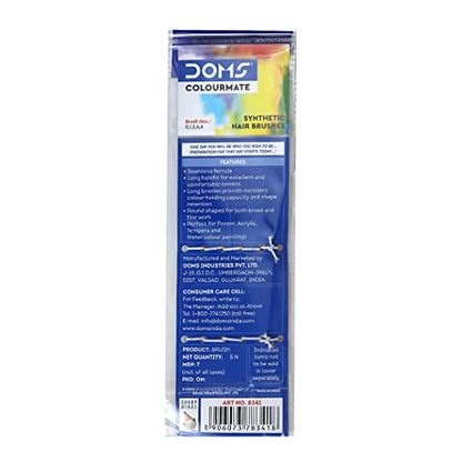 DOMS, Paint Brushes - COLOURMATE | Synthetic ROUND | Set of 5.