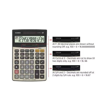 CASIO, Calculator - Check & Recheck | 14 Digits | 300 Steps Check | DJ-240D Plus.