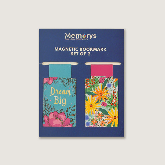 Magnetic Bookmarks (Set of 2) - Floral Joy