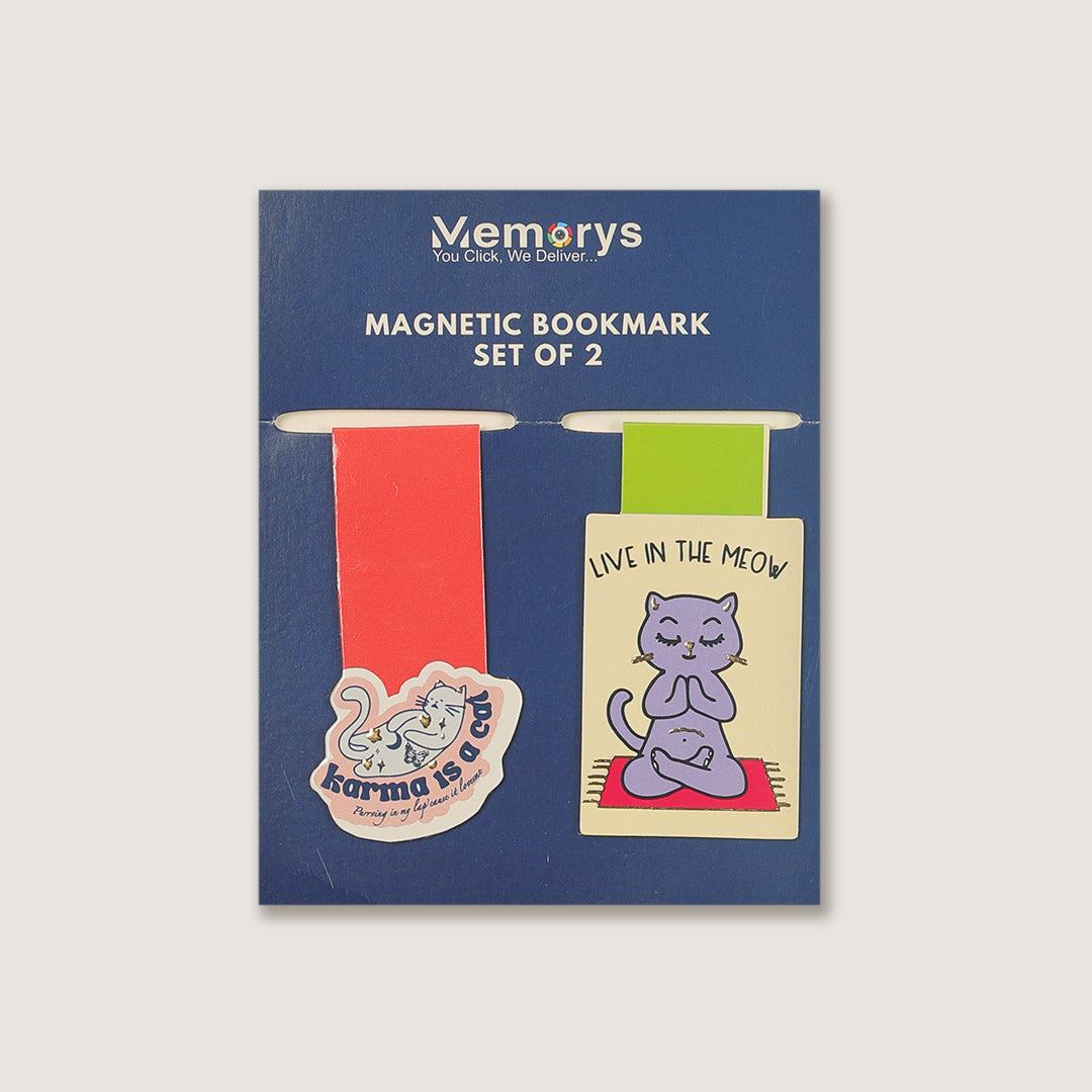 Magnetic Bookmarks (Set of 2) - Positive Cat