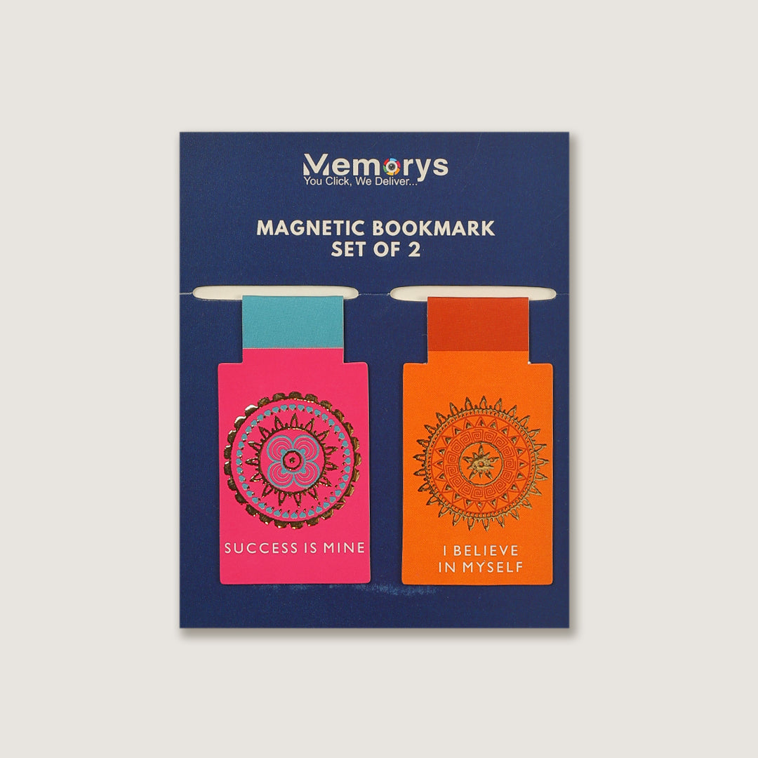 Magnetic Bookmarks (Set of 2) - Orange Twist