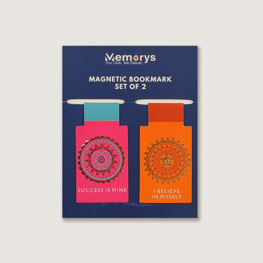 Magnetic Bookmarks (Set of 2) - Orange Twist