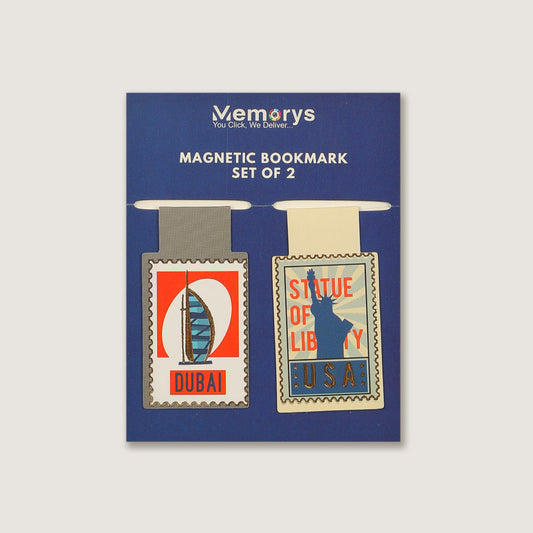 Magnetic Bookmarks (Set of 2) - Dubai & Statue of Liberty