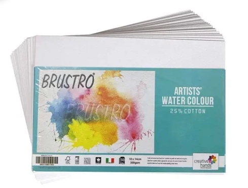 Brustro Artists’ Watercolour paper 25% cotton CP 300 Gsm