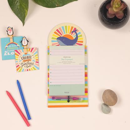 Stay Organised Magnetic Notepad – Fun Whale