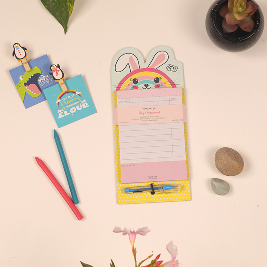 Stay Organised Magnetic Notepad – Bunny Pink
