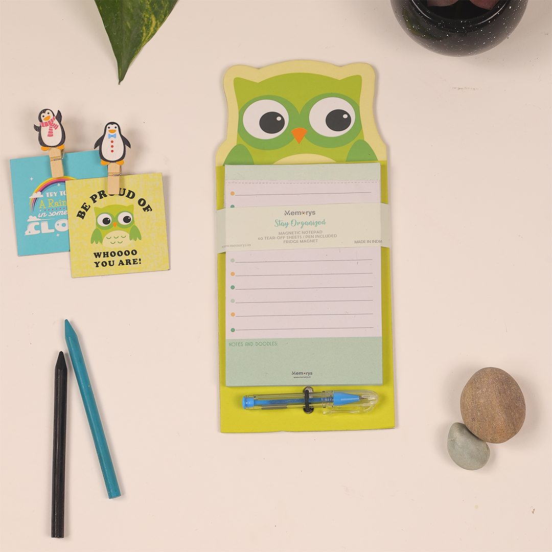 Stay Organised Magnetic Notepad – Wise Owl