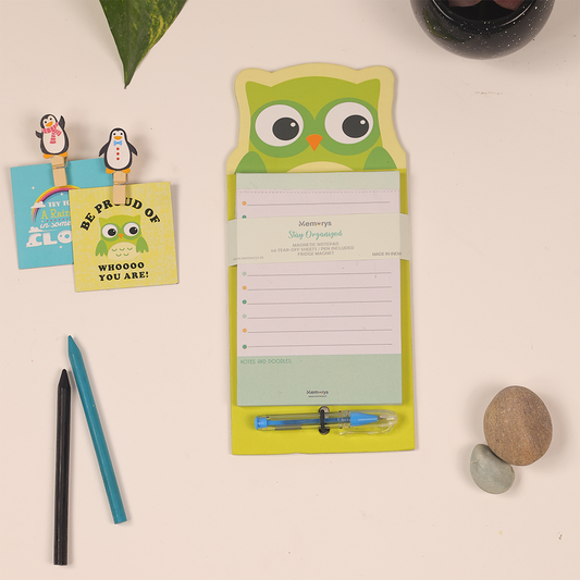 Stay Organised Magnetic Notepad – Wise Owl