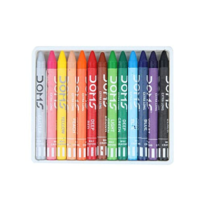 DOMS, Wax Crayons - EXTRA LONG | Set of 12.