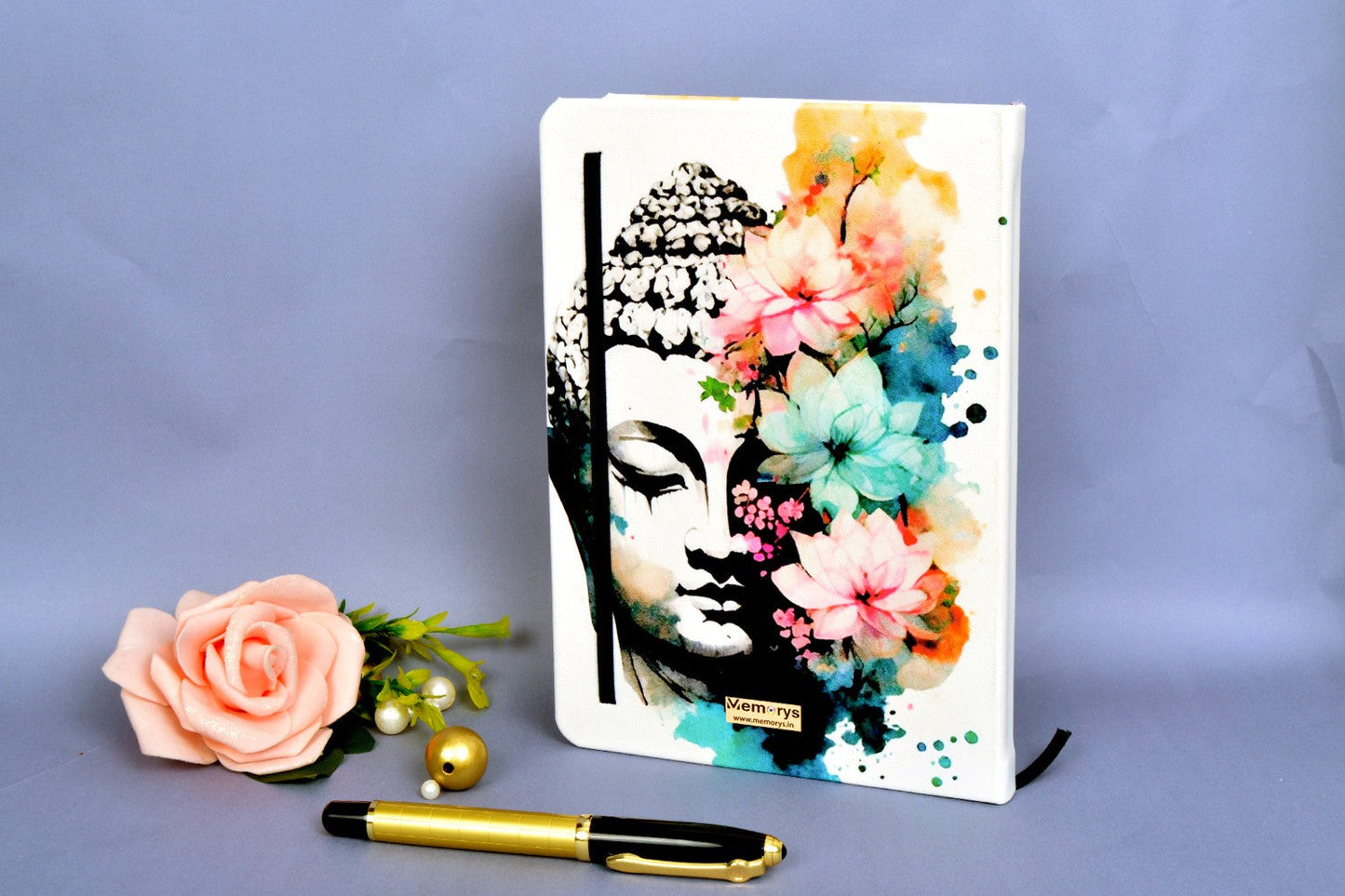 Buddha A5 Printed Vegan Leather Hardbound Notebook