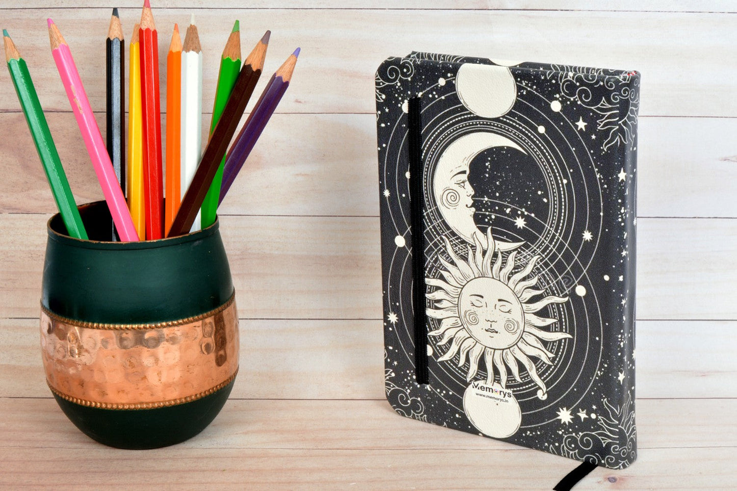 Tarot Card A6 Printed Vegan Leather Hardbound Notebook