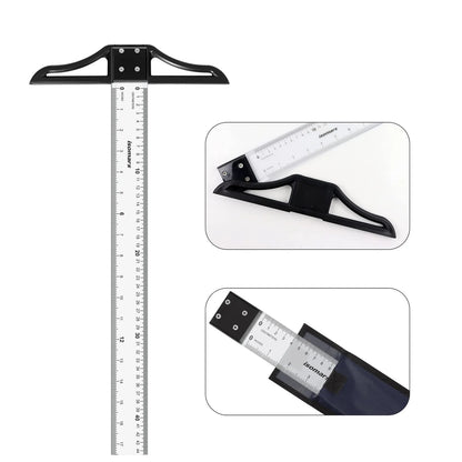 Isomars T Square - 32 inch Detachable Scale for Technical Drawing, Drafting & Engineering | with Detachable Head for Precision and Portability