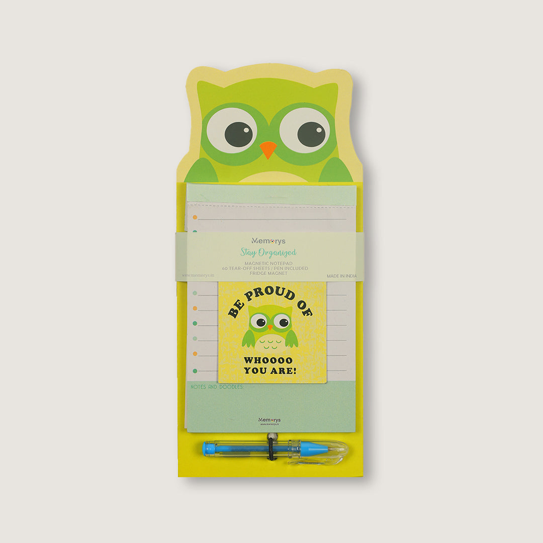 Stay Organised Magnetic Notepad – Wise Owl