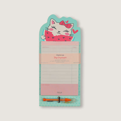 Stay Organised Magnetic Notepad – Cute Cat