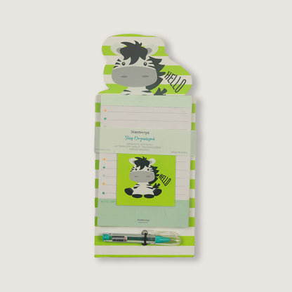 Stay Organised Magnetic Notepad – Happy Zebra