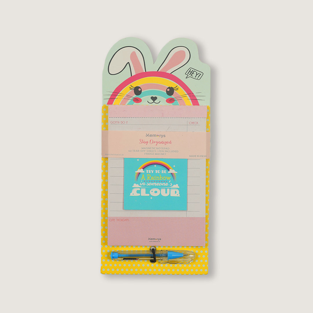Stay Organised Magnetic Notepad – Bunny Pink