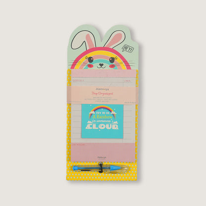 Stay Organised Magnetic Notepad – Bunny Pink