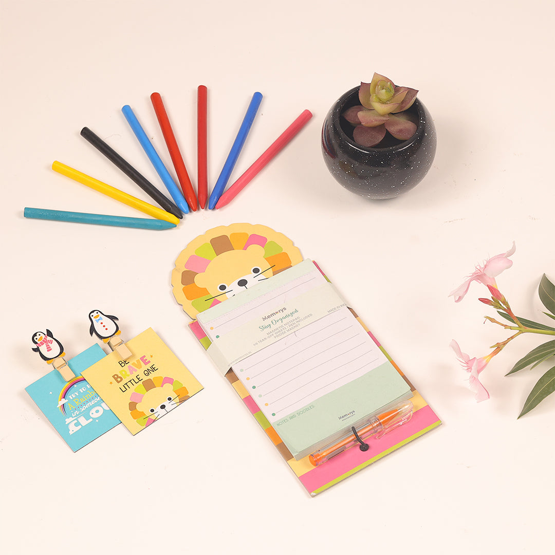 Stay Organised Magnetic Notepad – Brave Lion