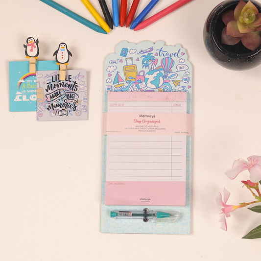 Stay Organised Magnetic Notepad – Travel Vibes